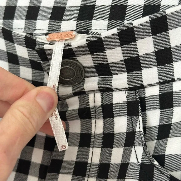 Gingham Free People Pants - Picture 3 of 4